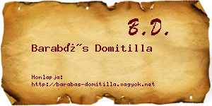 Barabás Domitilla névjegykártya